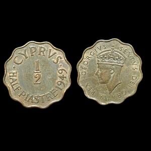 Cyprus 1/2 Piastre 1949 George VI Wow Grade